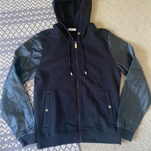 Versace Navy and Charcoal Bomber Jacket